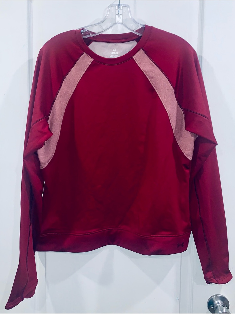 Under Armour Cozy Crew Performance Crewneck Pullover Sweatshirt - Burgundy/Pink